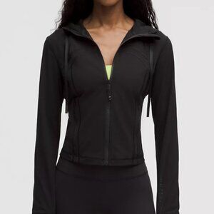 Lululemon Define Cropped Hooded Jacket Mesh in Dark Grey | Size: 4